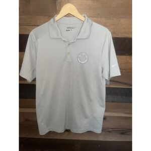 Nike Golf Disney Cruise Line Polo Shirt Mens Small Gray Embroidered Logo Dri-Fit
